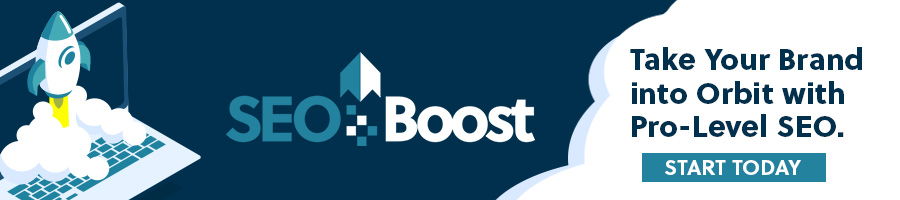 A banner ad for SEO Boost 