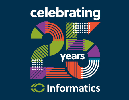 Informatics Inc. 25th Anniversary Logo