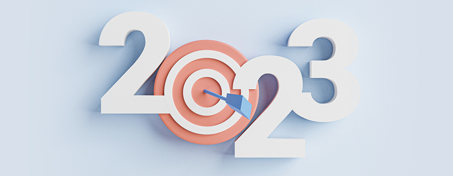 A target with an arrow in 2023