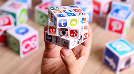 Social media Rubik cube