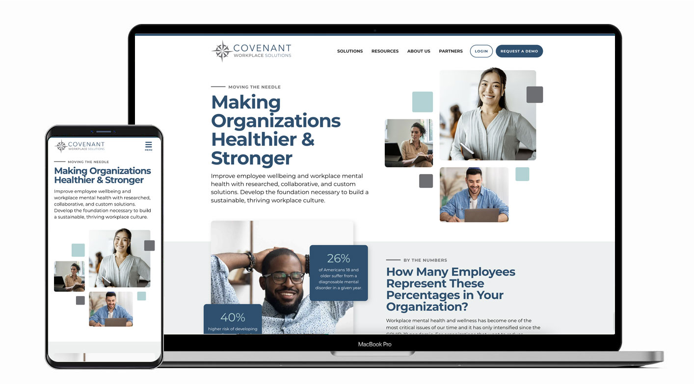 Views of the Covenant Workplace Solutions website