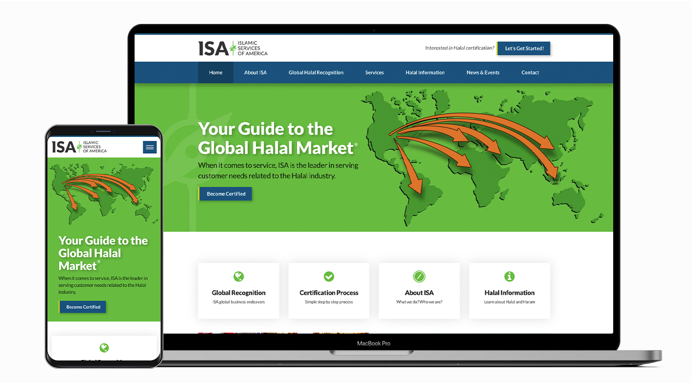 ISA website mockup