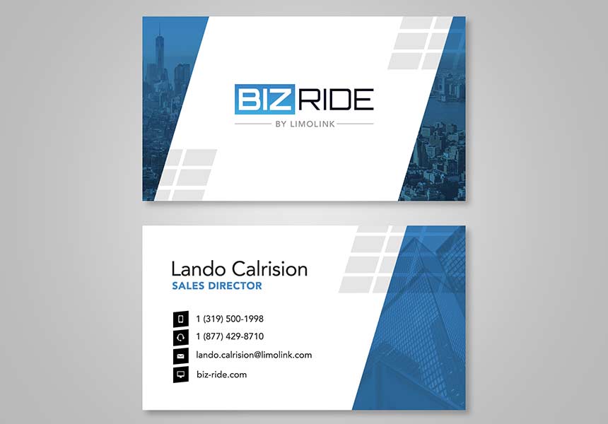 Biz-Ride business card examples
