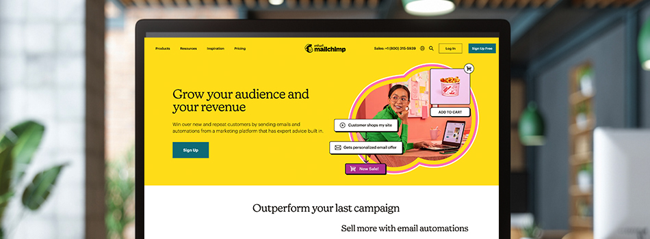 A screenshot of Mailchimp email marketing platform