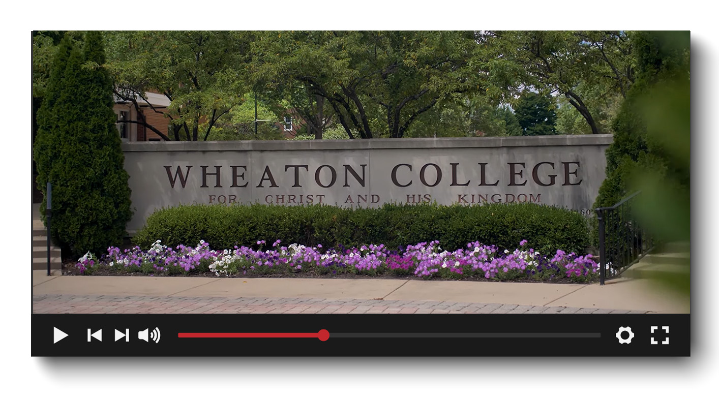A screenshot of a Wheaton College video