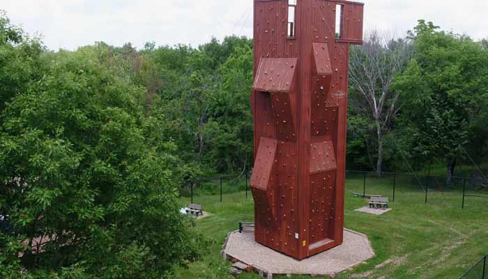 Drone footage of the Howard H Cherry Scout Reservation