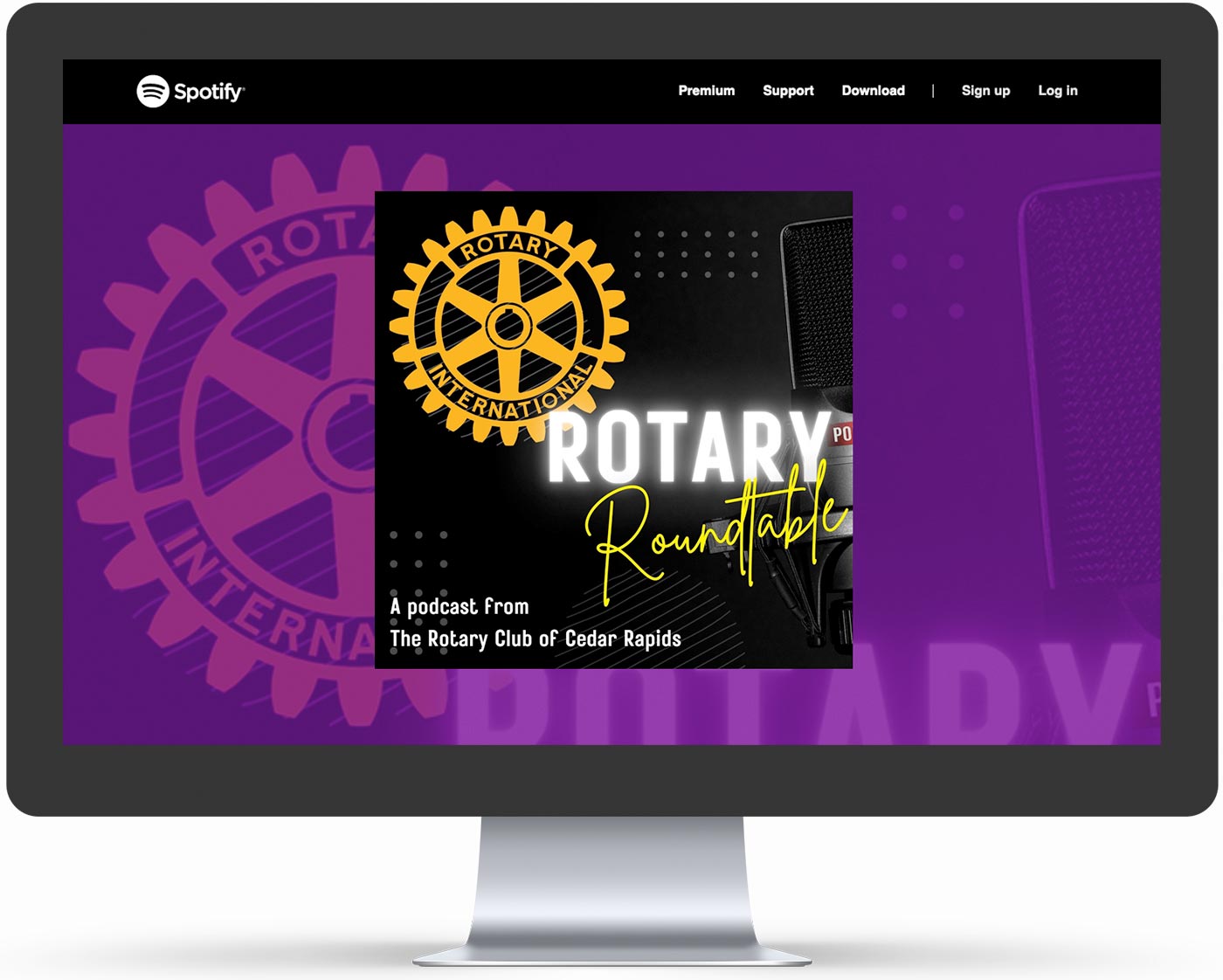 A screenshot of the Rotary Roundtable podcast