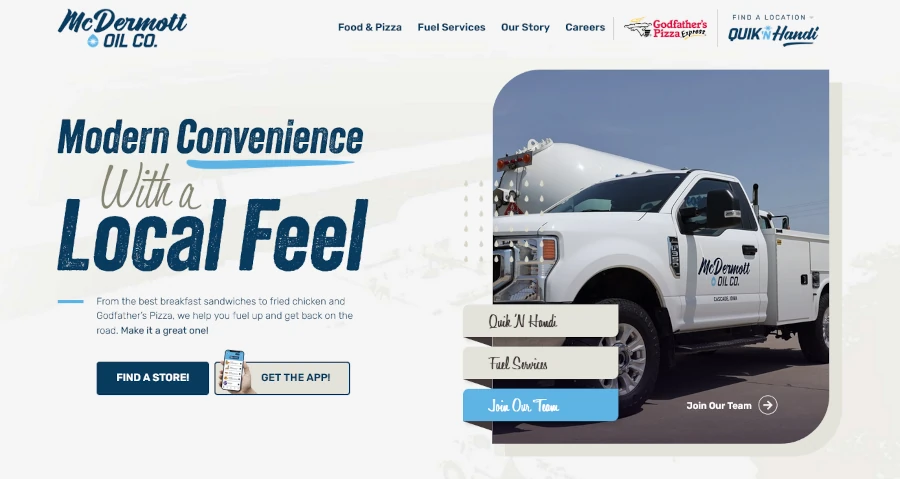 McDermott Oil website header
