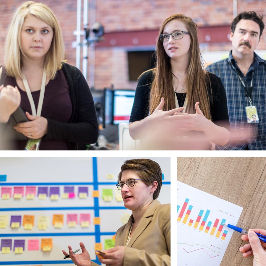 Image collage of the informatics digital marketing team