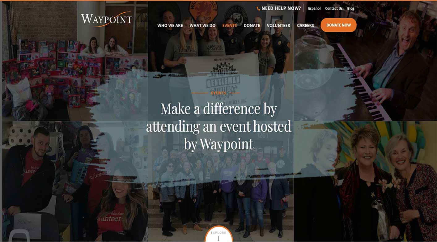 A detail page for the Waypoint web design