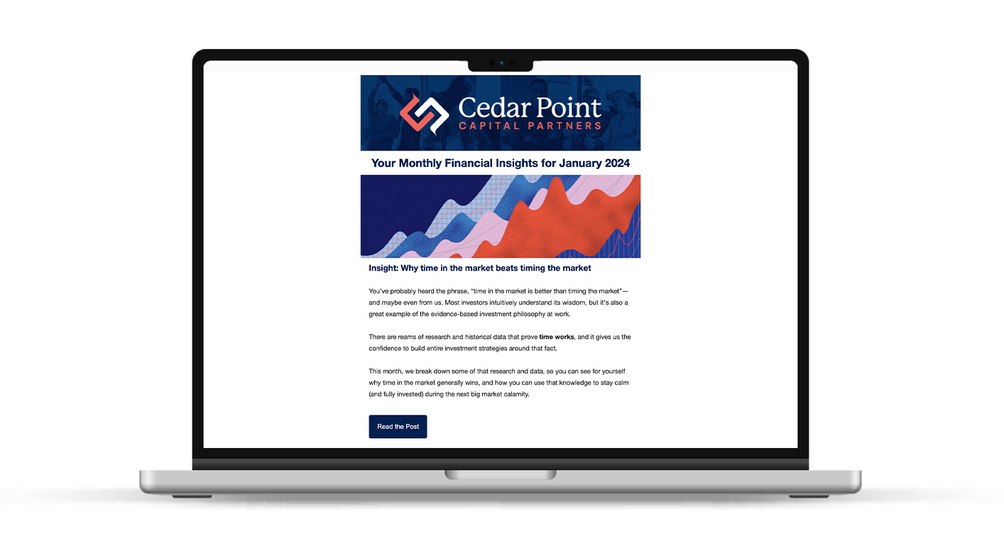 A view of the monthly Cedar Point Capital Partners e-newsletter