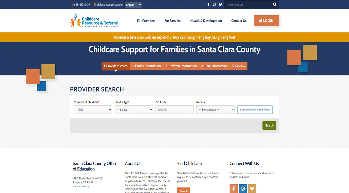 A web design detail for the Santa Clara County Office of Education