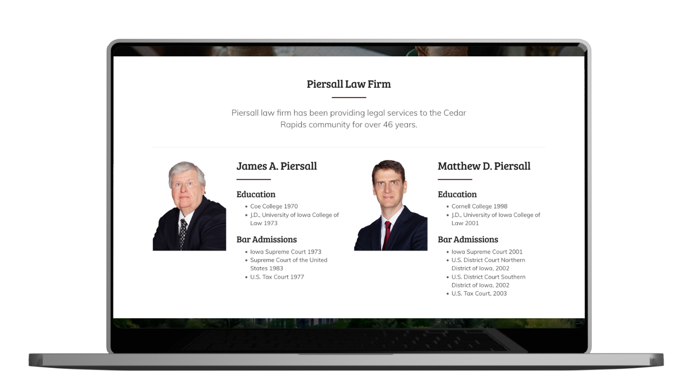 Homepage Piersall Law
