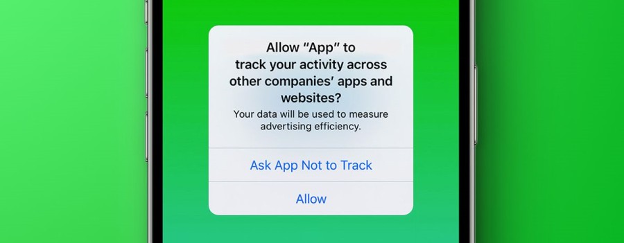 A data tracking screen on iOS 14.5 