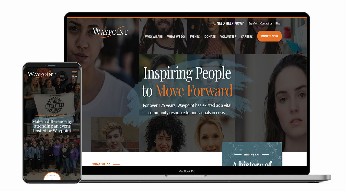 The Waypoint nonprofit web design