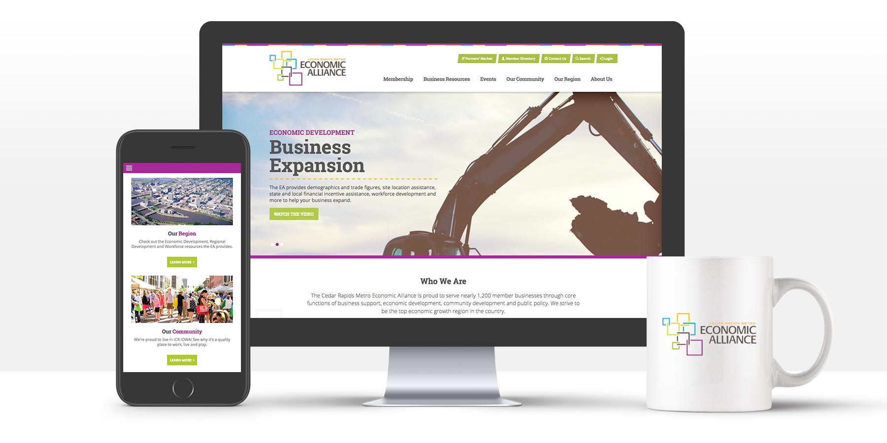 Economic Alliance website on various devices